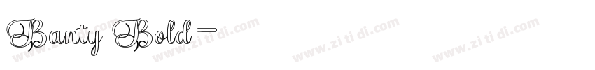 Banty Bold字体转换